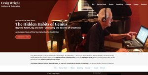 Home page screen shot Craig Milton Wright, Henry L. and Lucy G. Moses Professor of Music Emeritus, Yale University built with WordPress